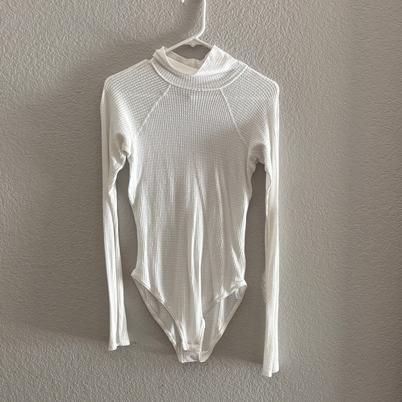 Free People Tops - Free people White Long Sleeve Bodysuit